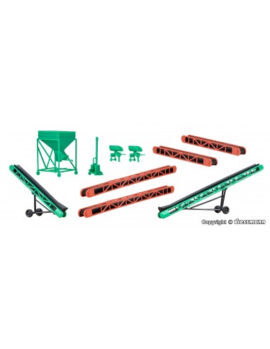 Kibri 38606 - Set nastri trasportatori e silo