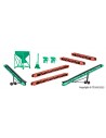 Kibri 38606 - Set nastri trasportatori e silo