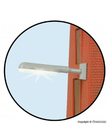 Viessmann 6089 - Lampione industriale a muro, led bianco