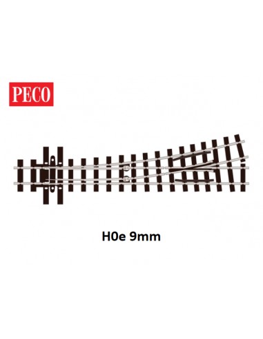 PECO - SL-E496 Scambio sinistro H0e 9mm