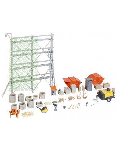 Faller 180345 - Kit ponteggio per costruzioni edili con accessori