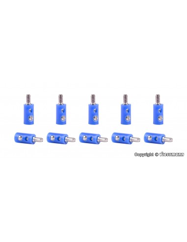 Viessmann 6874 - 10 Spinette blu, serraggio a vite