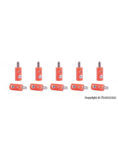 Viessmann 6875 - 10 Spinette arancioni, serraggio a vite