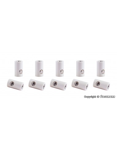 Viessmann 6887 - Spinetta femmina bianco, serraggio a vite