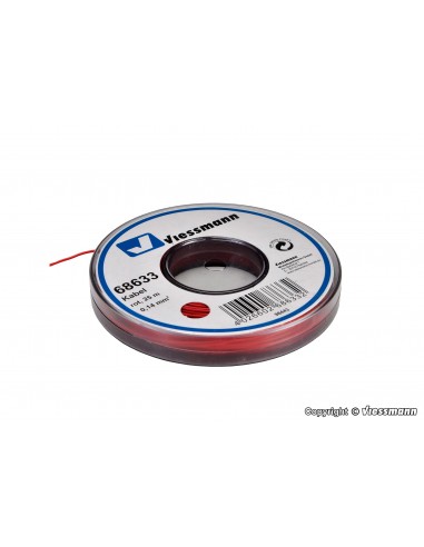 Viessmann 68633 - Cavo in bobina, 0,14 mm², Rosso, 25 m
