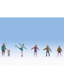 Noch 15824 - Set 6 personaggi, pattinatori sul ghiaccio