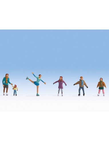 Noch 15824 - Set 6 personaggi, pattinatori sul ghiaccio