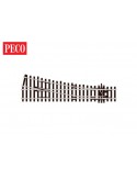 Peco SL-E91 - Scambio destro Streamline raggio piccolo codice 100 electrofrog