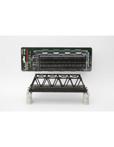 kato 20-438 - Ponte a traliccio nero per 2 binari Unitrack, 248 mm