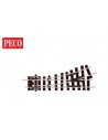 PECO ST-406 - Scambio sinistro scartamento ridotto H0e, Code 80