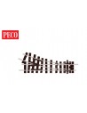 PECO ST-405 - Scambio destro scartamento ridotto H0e, Code 80