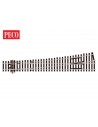 Peco SL-E89 - Scambio sinistro streamline raggio largo codice 100 electrofrog