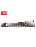 Peco SL-E87 - Scambio sinistro curvo Streamline codice 100 electrofrog