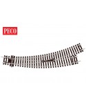 Peco ST-245 Scambio sinistro curvo Setrack insulfrog