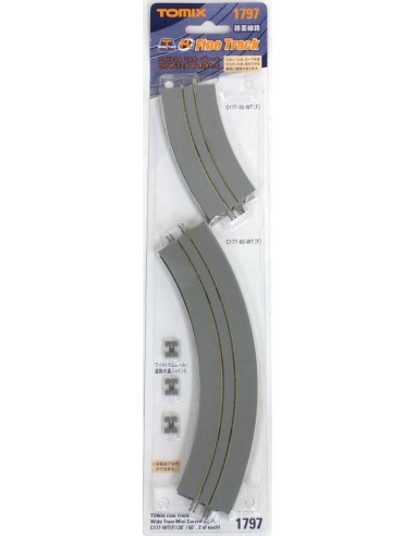 TOMIX 1797 - Binario curvo per Tram System C140-WT, 4 Pz.