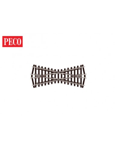 Peco SL-193 - Incrocio corto electrofrog angolo 24°, lunghezza 127mm.