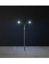 FALLER 180201 Lampione doppio a frusta, luce a LED