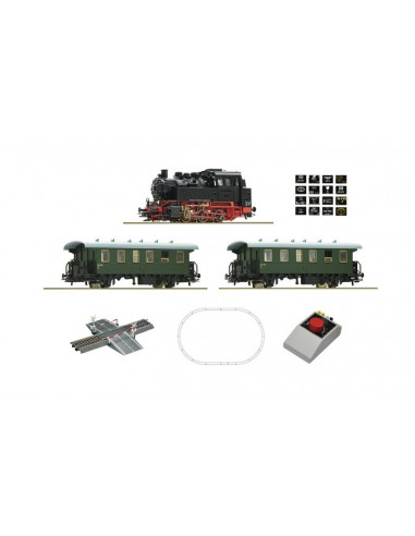 ROCO 51160 Start set analogico: Locomotiva a vapore con treno merci, DB