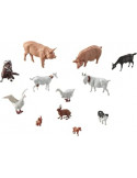 Noch 15711 - Scala H0 Set 12 personaggi, animali da fattoria.