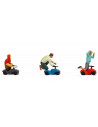 Noch 15808 - Scala H0 Set 3 personaggi, corsa su auto da bambino.