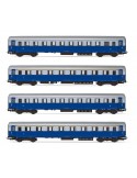 RIVAROSSI HR4324 FS, set di 4 carrozze "Treno Azzurro"