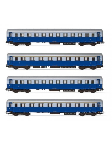 RIVAROSSI HR4324 FS, set di 4 carrozze "Treno Azzurro"