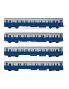 RIVAROSSI HR4324 FS, set di 4 carrozze "Treno Azzurro"