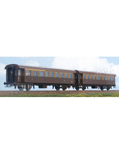 ACME 55328 set di due carrozze a due assi FS, livrea castano/isabella, ep.III