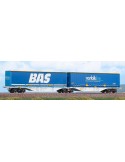 ACME 40382 Carro intermodale Tipo Sggmrss 90’ AAE con casse mobili telonate ''BAS'' e ''Norfolkline'', Ep.V-VI
