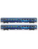 RIVAROSSI HR4408 FS set 2 carrozze Z1 livrea Intercity Notte, ep. VI