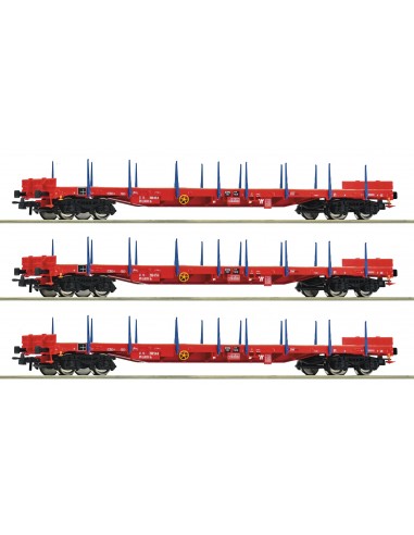ROCO 6600219 Set 3 carri con stanti, RCW