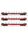 ROCO 6600219 Set 3 carri con stanti, RCW