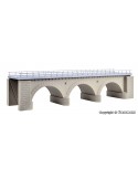 KIBRI 39721 - Kit Ponte ad arco in pietra diritto con pilastri rompighiaccio
