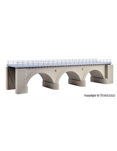 KIBRI 39721 - Kit Ponte ad arco in pietra diritto con pilastri rompighiaccio