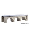 KIBRI 39721 - Kit Ponte ad arco in pietra diritto con pilastri rompighiaccio