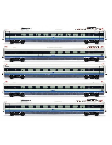 RIVAROSSI HR3025 Cisalpino, set 5 carrozze intermedie ETR 470, livrea originale, ep. V