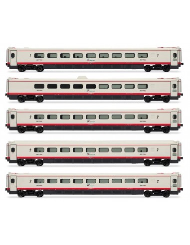 RIVAROSSI HR3024 Frecciabianca, set 5 carrozze intermedie ETR 460, ep. VI