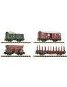 FLEISCHMANN 6660119 Set da 4 pezzi: Treno merci, DB