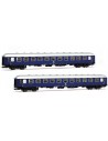 RIVAROSSI HR4415 DB, set di 2 carRozze cuccette Bcm 243, livrea blu
