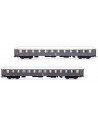 RIVAROSSI HR4429 FS, set 2 carrozze “Rapido 904-905 livrea grigia con fascia rossa