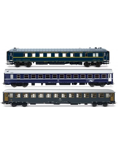 RIVAROSSI HR4410 FS, set di 3 carrozze Exp 234/235 "Remus" Roma–Vienna