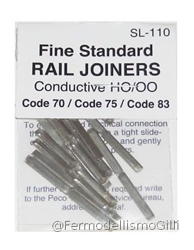 PECO SL-110 Giunzioni metalliche binari codice 83 - 75 - 70 24pz.