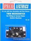 PECO PL-15 - Doppio micro interruttore per motori scambi PL-10