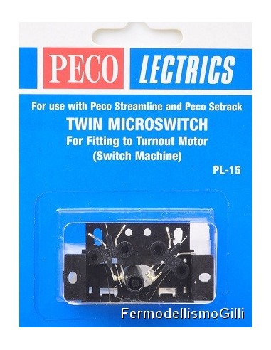 PECO PL-15 - Doppio micro interruttore per motori scambi PL-10