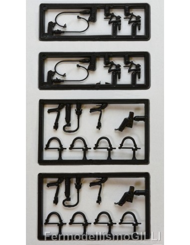 Aggiuntivi per locomotive condotte, tubi, ganci, REC per allestimento panconi locomotive