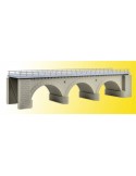 KIBRI 39721 - Kit Ponte ad arco in pietra diritto con pilastri rompighiaccio