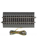ROCO 42521 - Binario dritto G½ mm 115 con massicciata e cavi di alimentazione analogica