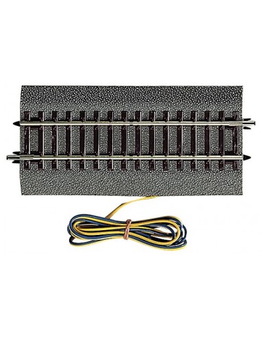 ROCO 42521 - Binario dritto G½ mm 115 con massicciata e cavi di alimentazione analogica