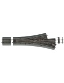 ROCO 42543 - Deviatoio a tre vie DWW15, 287,5 mm, con massicciata