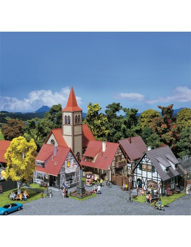 FALLER 272569 - Kit accessori decorazioni, cartelloni per una piazza. Scala N